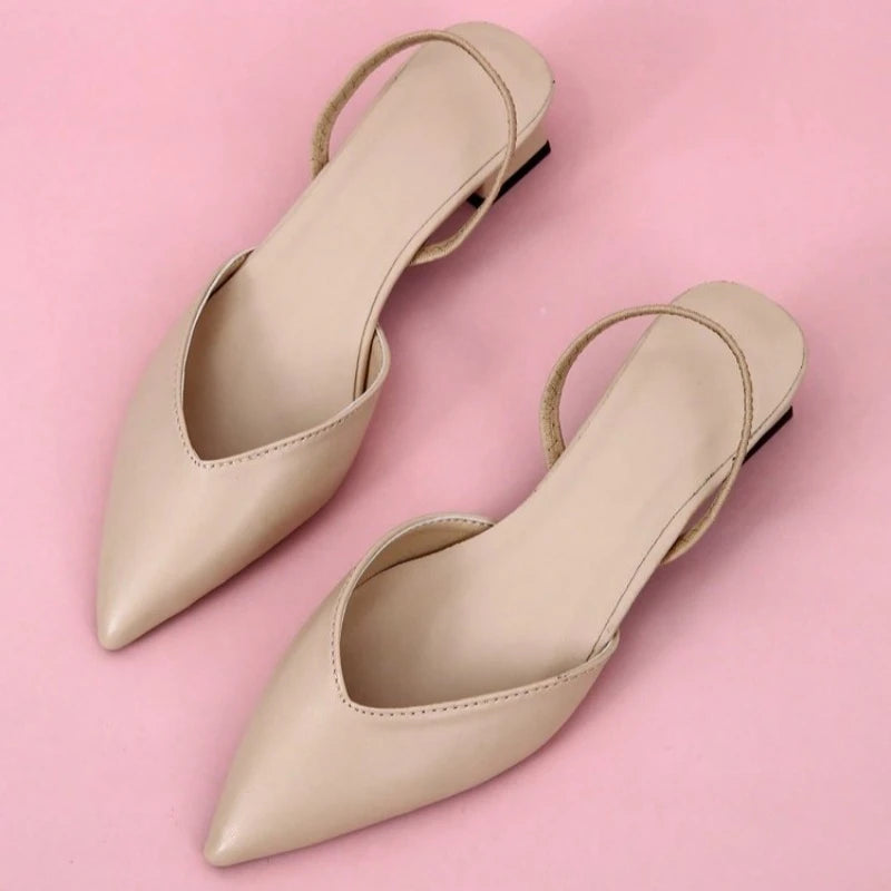 Shoes for Women Hot Sale Slingbacks Women's High Heels Shallow Mouth Office and Career Sexy Slip-on Toe Cap Gladiator Sandals