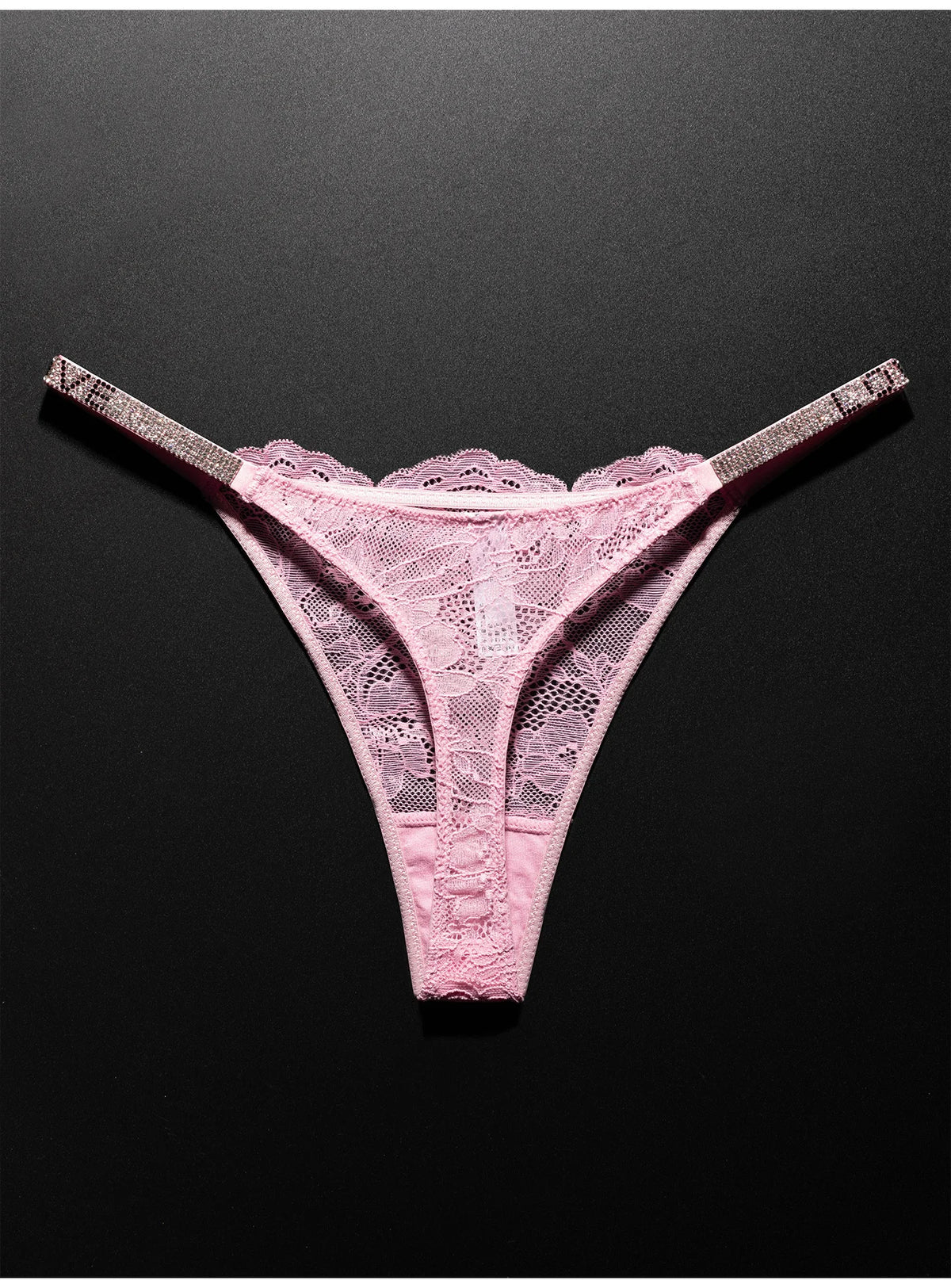 Lace Sexy Girls Women Panties Seamless Underwear Rhinestone G String Letter Transparent Thong For Female Low Rise Ladies Briefs