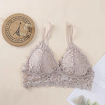 Floral Lace Bra Non-Wire Bralette Push Up Bras For Women V-neck Brassiere Female Padded Underwear Sexy Lingerie Intimates