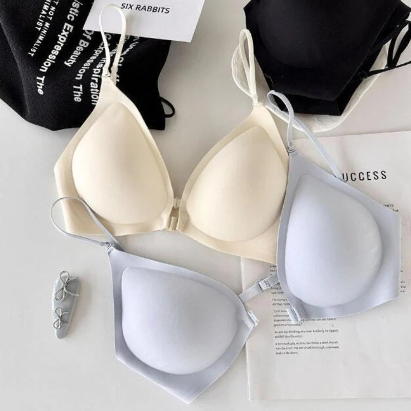 Thin Breathable Halter Bra for Women Backless Beauty Back Underwear Push Up Gather Side Breast Anti Sagging Lingerie 2026