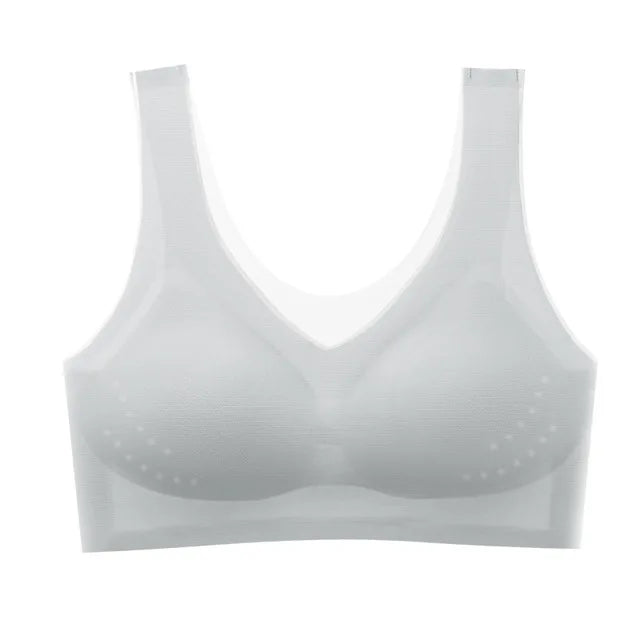 Women's Ultra Thin Ice Silk Net Yarn Bra with Removable Breathable Pads And Elastic Shoulder Straps for Comfortable Wear