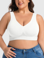 Women's Single Pack Plus Size Yoga Sports Bra, Breathable Hollow Mesh Back Closure Outer Wear Bra for Yoga Pilates All Seasons