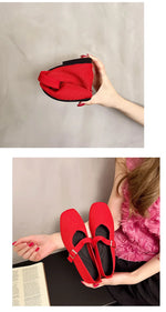 Women Flats Summer Trend Knitted Mary Jane Shoes for Woman Breathable Footwear Lightweight Casual Flat Shoes Zapatos De Mujer