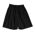 Wide Leg Loose Short Pants Women Summer Casual Shorts Elastic Waist Drawstring Pockets Shorts Solid Color Streetwear