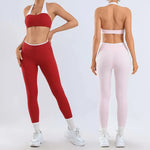 Women's Yoga Sets Fitness Sports Gym Slim Fit Hip-lifting Beautiful Back Suits Workout Casual Running Training Sets