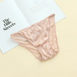 Women Underwear Mulberry Silk Panties Comfortable Breathable Low Waist Underpants Luxury Silk Smooth Briefs Sexy Girl Underwear