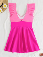 2026 Sexy Ruffle Swimsuit One Piece Hollow Swimwear Women Bathers Bathing Swimming Swim Suit Female Beachwear
