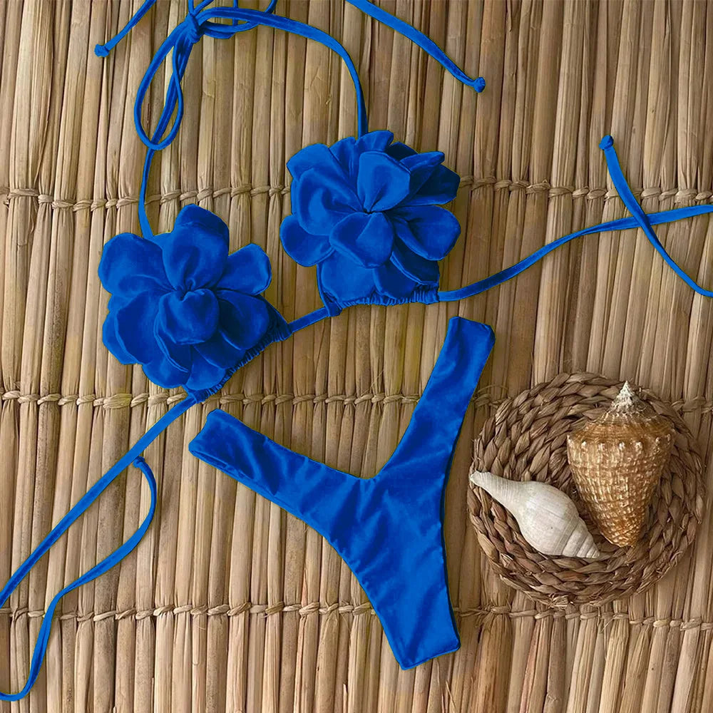 Sexy Floral Micro Bikini 2025 Women Swimsuit Female Swimwear Thong Bikinis Set Brazilian Beach Wear Bathing Suit Biquini