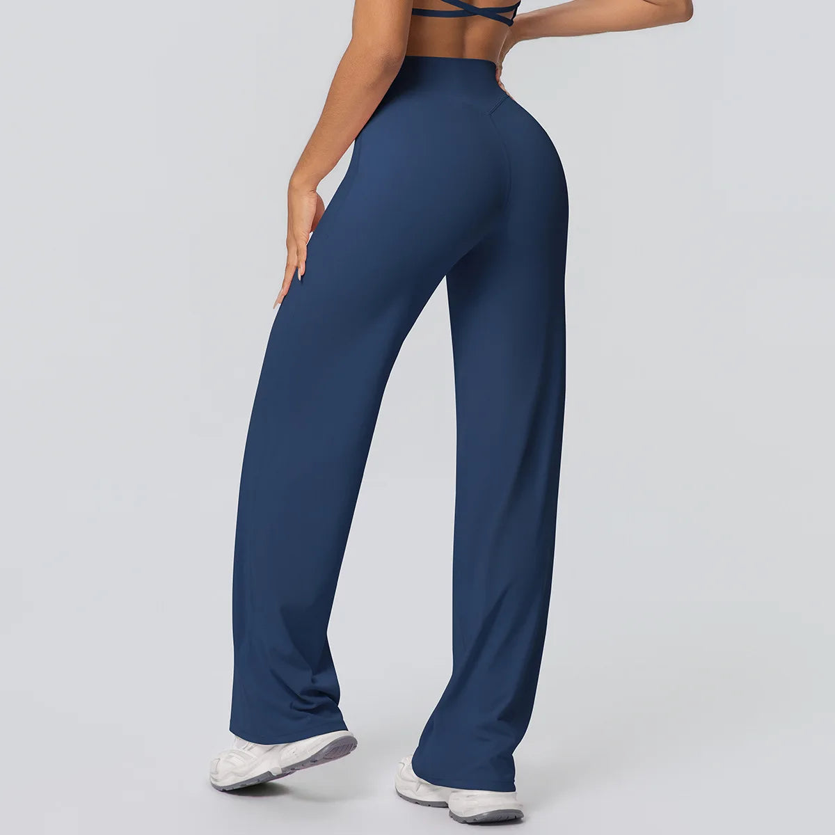High Waist Wide Leg Yoga Pants Leggings Women Sports Fitness Bell-bottoms Female High Elastic Push Up Gym Workout Flared Pants