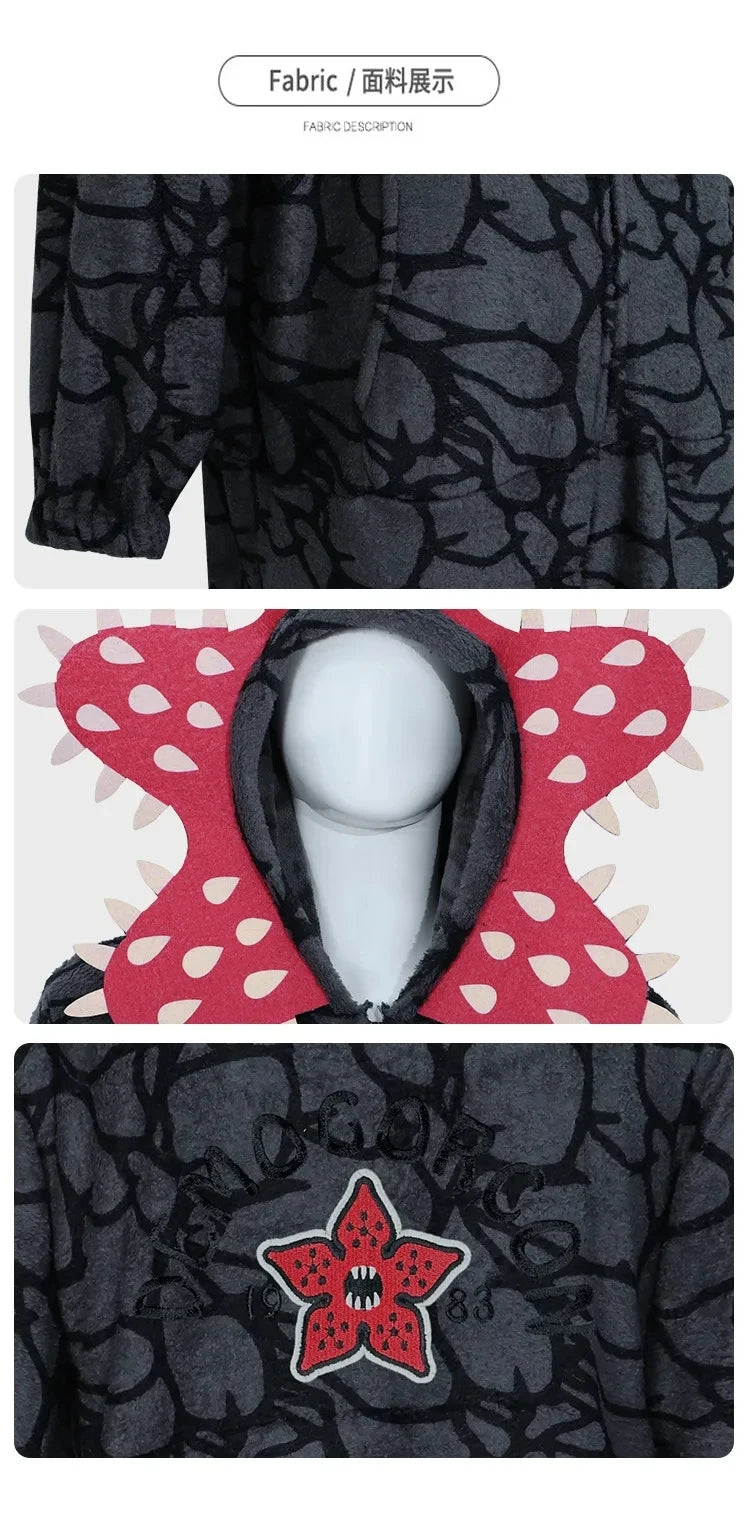 Adult Kigurumi Unicorn Pajamas Winter Thicken Cannibal Flower Demogorgon Cosplay Costume Halloween Suits Slipper XXL Cartoon