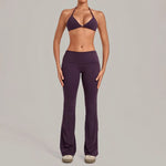 Women's Seamless Yoga Set Sports Fitness Training Ruched-Waist Hips Lifting Leggings Suits Gym Workout Running Slim‑fit Bra Sets