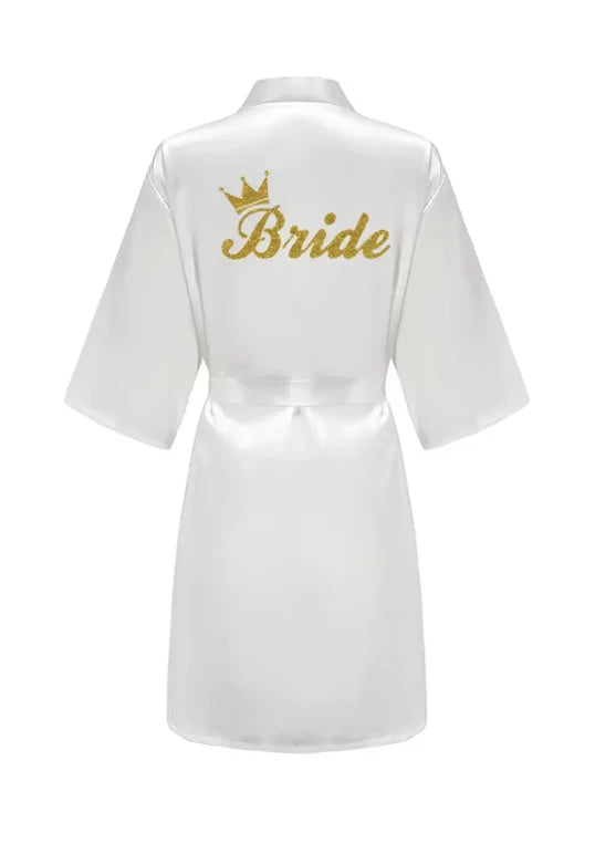 Women Bridal Robe For Bride And Bridesmaid Getting Ready Wedding Party Bathrobe
