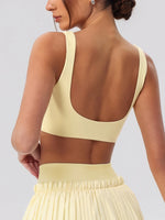Sexy Detachable Sports Bra Women Color Contrast Hollow Out Front Twisted Gym Workout Yoga Underwear Athletic Training Crop Top