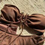 DEKA U Bandeau Bikinis Set Mujer Strapless Swimwear Sexy Women 3 Piece Swimsuit Bathing Suit Biquinis Brazilian Bikini