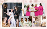 10 Pcs Women Bride Kimono Robe Embroidered Getting Ready Satin Bridesmaid Robes for Wedding Party Bridal Shower