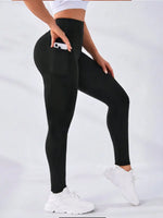 Women's High-Waisted Yoga Pants with Pockets, Butt-Lifting Tummy-Control Workout Running Leggings,Plus Size Clothes,Pants|Capris