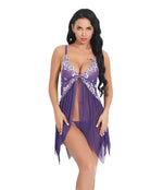 Lace Front Closure Sleepwear Women Sexy Lingerie Dress Porno Suit Babydoll Transparent Mesh Nightdress Erotic Clothing