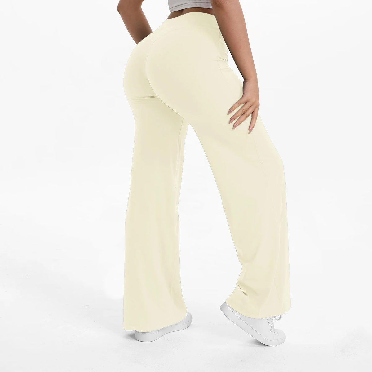 NCLAGEN Naked Feel Straight-leg Pants Gym Clothes Woman Sportswear Fitness Workout Leggings Yoga Softmotion Wide-leg Trousers