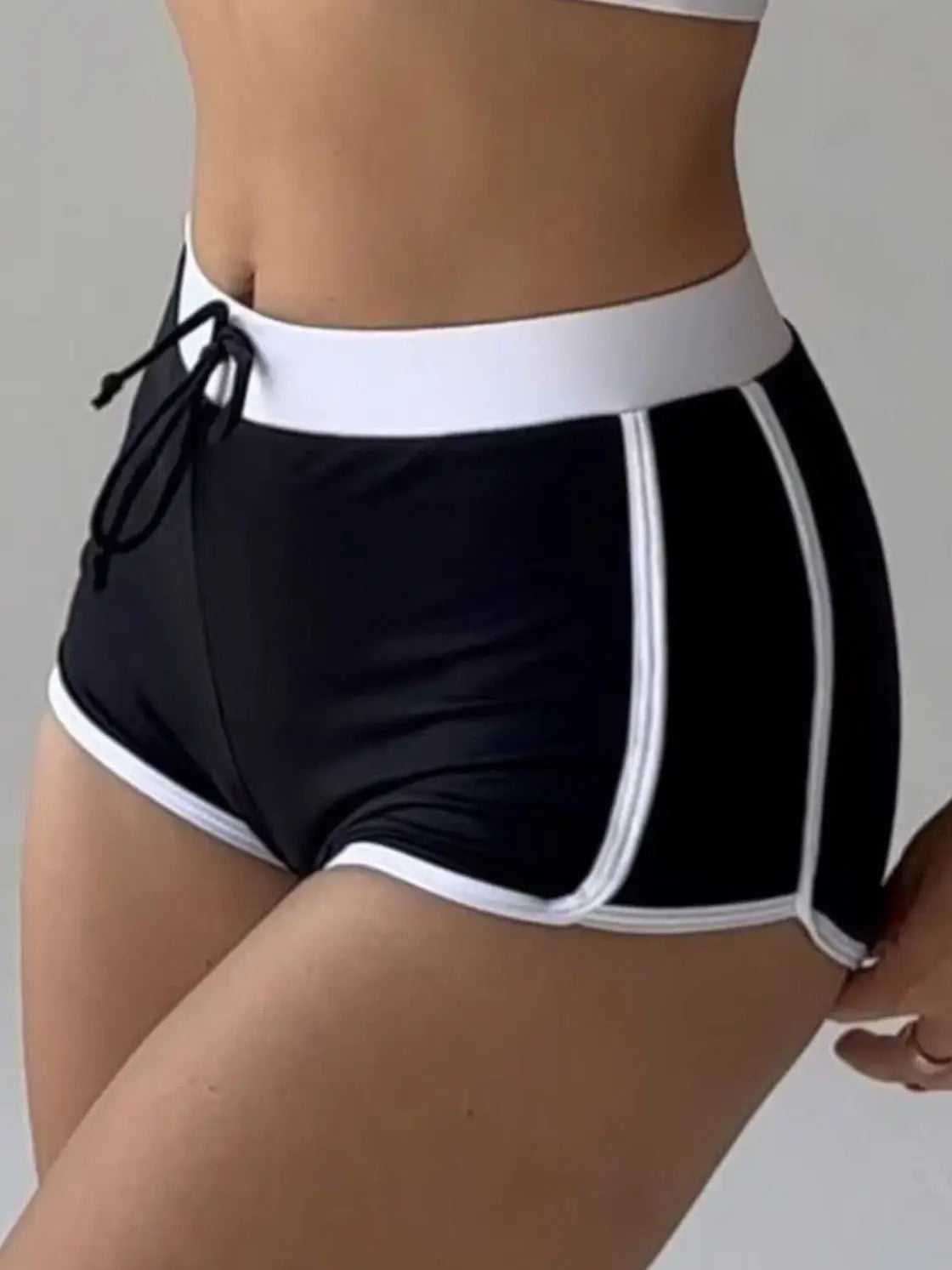 Sexy High Waist Bikini Shorts 2026 Women Swimsuit Two Pieces Swimwear Female Sports Casual Bikinis Set Black Bathing Suits Pool