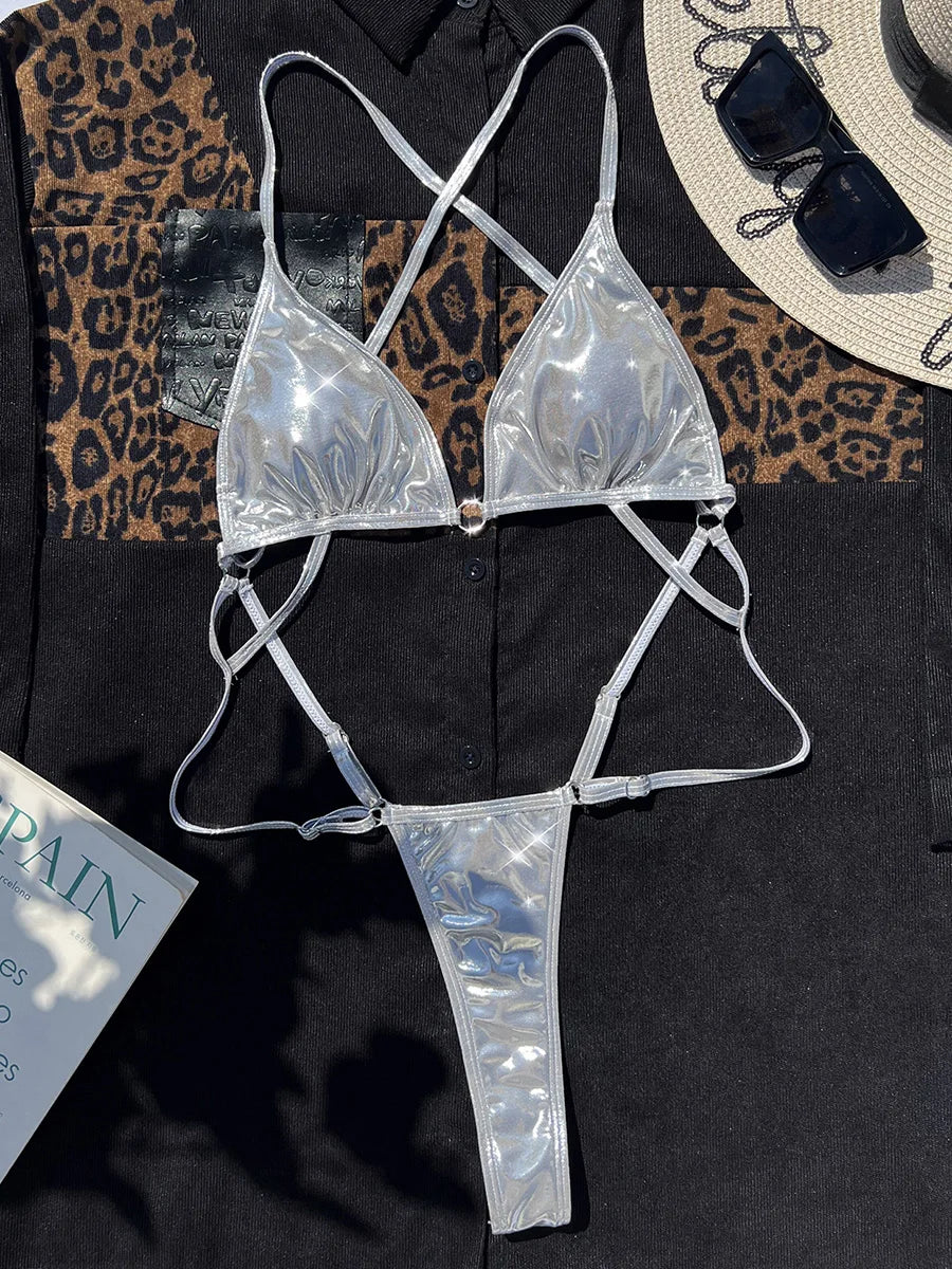 High Cut Out G String Female Swimwear One Piece Swimsuit Women Mini Micro Thong Monokini Bather Backless Bathing Suit Swim Wear