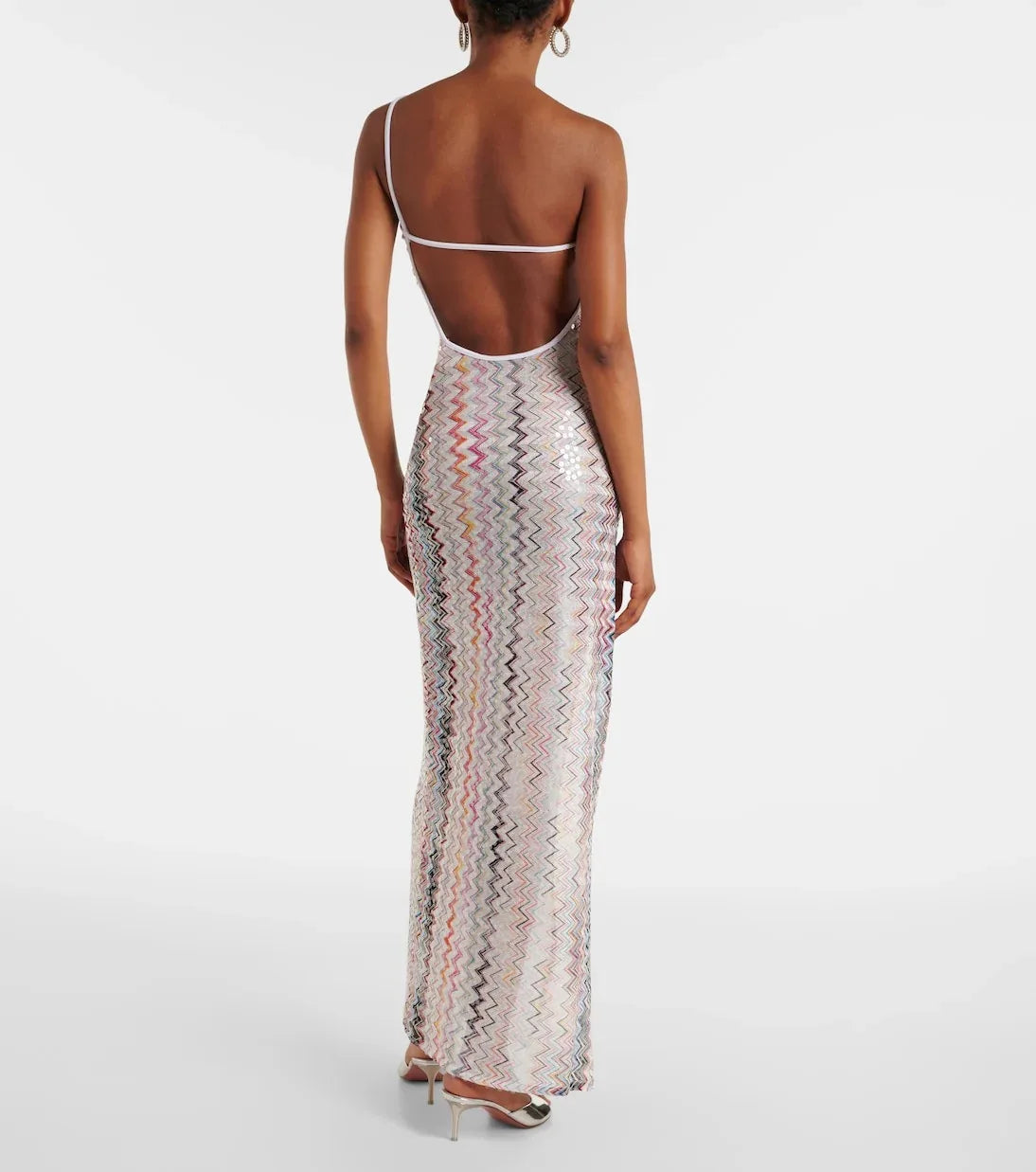 Summer Wavy Stripes Slim Long Dresses Women Sexy Backless Slant Collar Sleeveless Dress Fashion Beach Vacation Style Vestidos