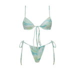 Shiny Diamond Bikini Set Sexy Women Swimsuit Push Up Swimwear Female Bandeau Biquini Halter Bathing Suit Blue Bodysuit Beachwear