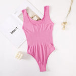 Women Seamless Jumpsuits Tummy Control Shapewear Pants Female Bodysuit Slimming Underwear U Back Tops Sexy Thongs Bodyshaper