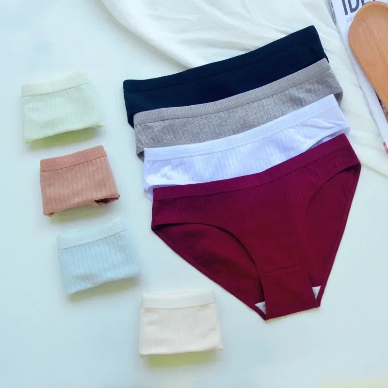 3Pcs/Set Cotton Panties Women Briefs Sexy Female Underpants Solid Pantys Seamless Underwear M-XL Panties Soft Lingerie Intimates