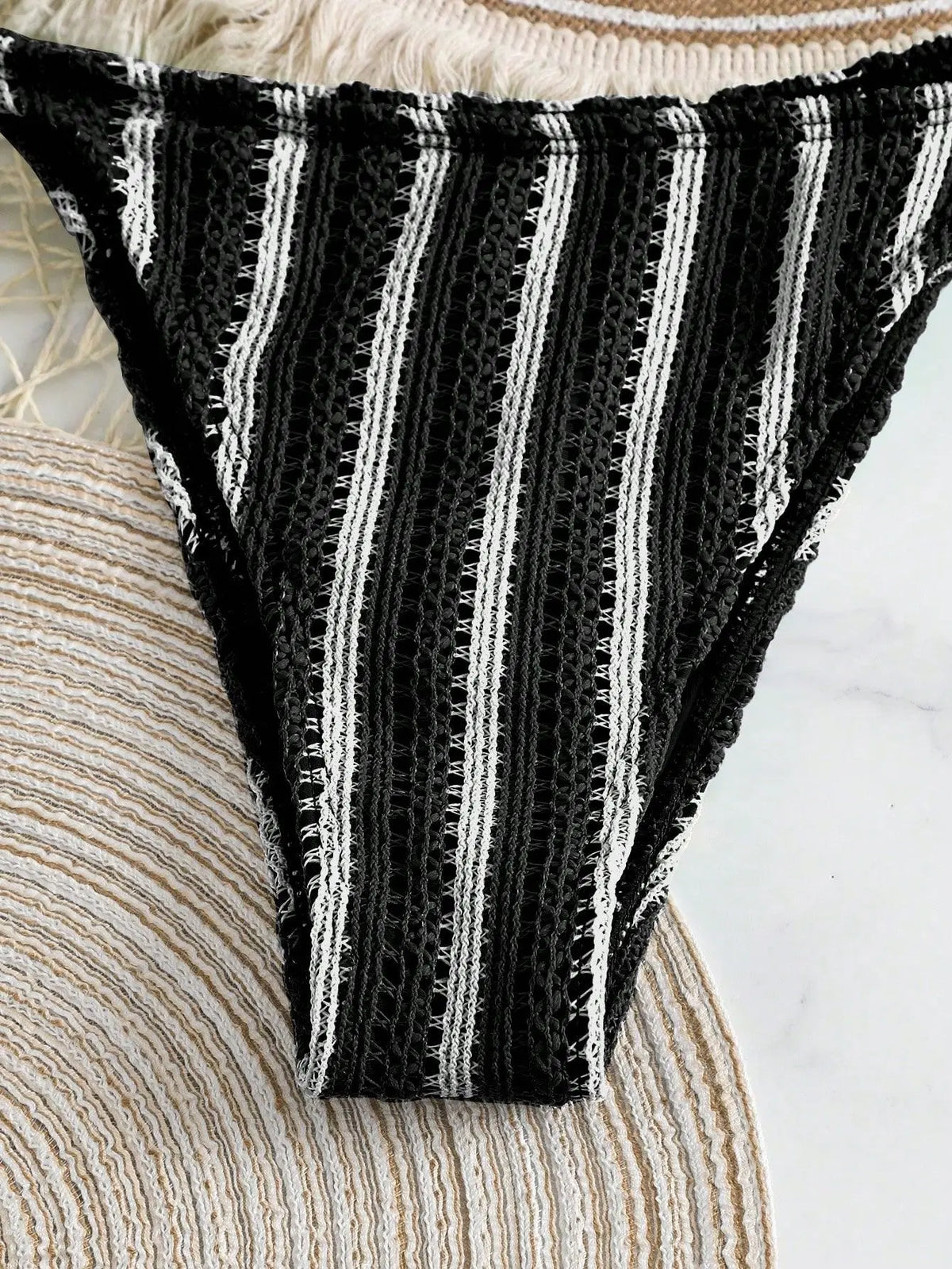 Sexy Black White Patchwork Bikini Set 2026 Women Striped High Waist Shorts 3 Piece Swimsuit Summer Push Up Bathing Suit Swimwear