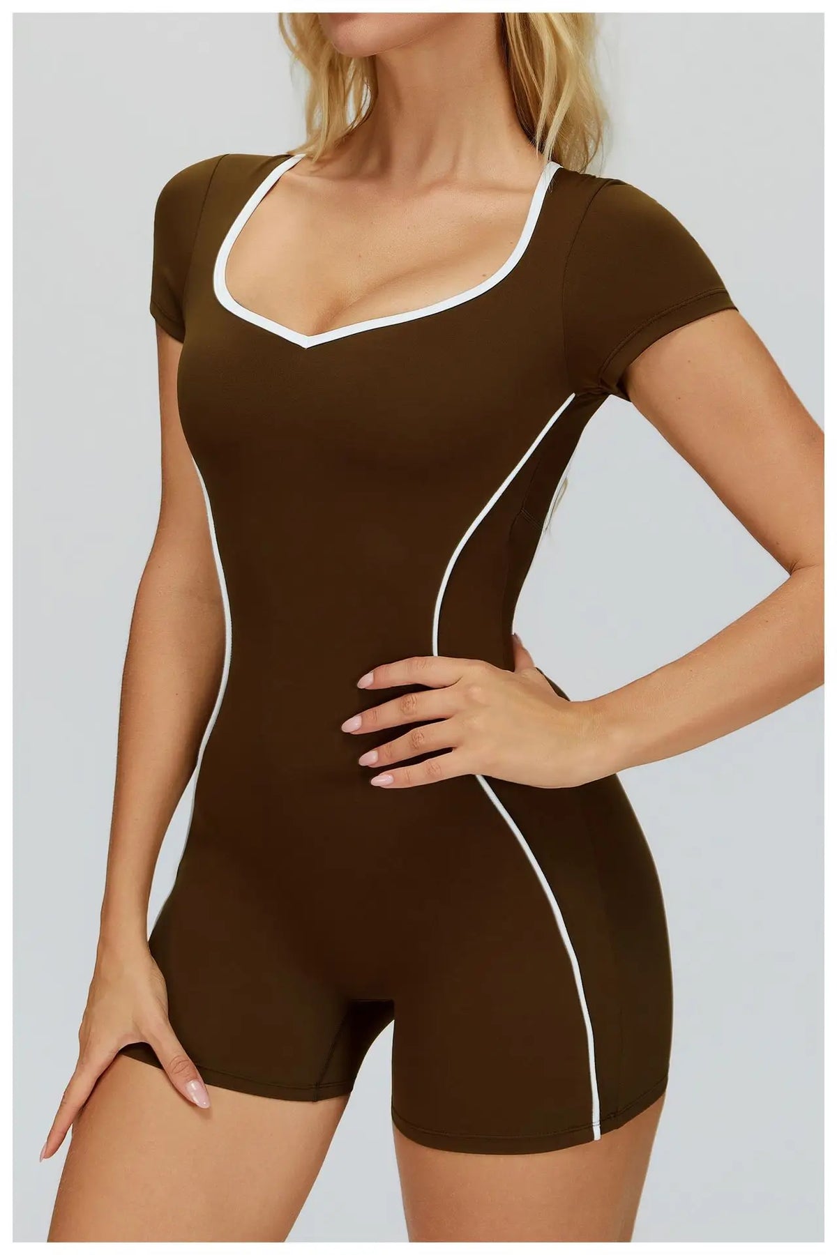 Yoga Set Women's Tracksuit Yoga Overalls One-Piece Sportswear Women's Short Sleeves Gym Workout Clothes Fitness Stretch Bodysuit
