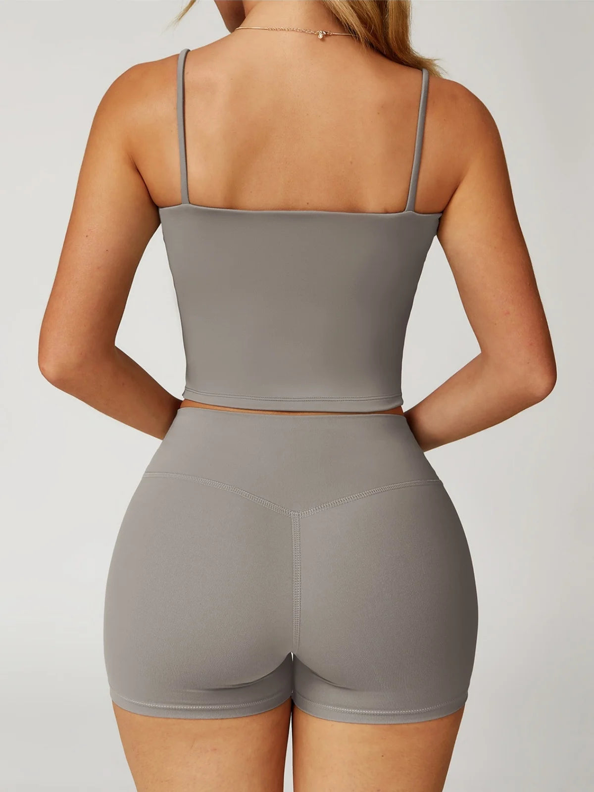 Yoga Shorts Set Women Sports Tank Top with Tight Fitting High Waist Pants Fitness Suit Summer Running Exercise Workout Clothes