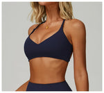 Gym Bras Cross Shoulder Straps Sports Underwear Anti-Sweat Fitness Top Women Yoga Bra Shockproof Crop Top Push Up Workout Tops