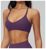 Summer U-Shaped Multi-Strap Cross Back Women Pilates Fitness Sports Bra Top Gym Yoga Athletic Tight Workout Jog With Chest Pad