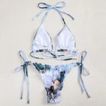 2026 Ribbed Ruffled Frilled Brazilian Bikini Women Swimsuit Female Swimwear Two Pieces Bikini Set Halter Bathing Suit Swim Lady