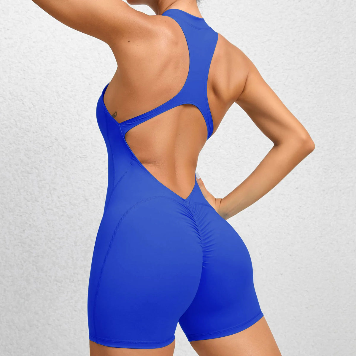 Women Yoga V Backless Jumpsuit Workout Bodysuit Sleeveless Gym Bodycon Sportswear Fitness Yoga Suit One Piece Outfit