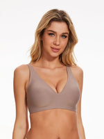 Pink Heart Seamless Wire-Free Comfortable Full-Cup Bra with Thin Molded Cups for Breathability and Support Beautiful Push Up Bra