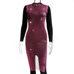 New Sexy Swimsuit Bikini Cover Up Beach Dress Women Mesh Slit Sparkling Crystal Diamond Cover Ups for Swimwear Women Pareo Plage