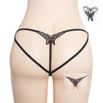 Double-Layer Thin Strap Sexy Thong Butterfly Embroidery Low Waist Sexy Bikini Pure Lace Sequins T-Shaped Panties Sexy G-strings