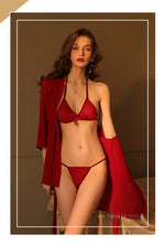 Sexy bikini robe set three-point cardigan robe two-piece set