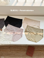 Women's seamless mid-waist underwear summer cotton bottom breathable briefs comfortable