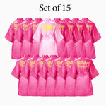 6-12Pcs Spa Girls Party Birthday Squad Robes Girl Kimono Spa Robe Pajama Party Favors Soft Satin Bathrobe for Kid Birthday Decor