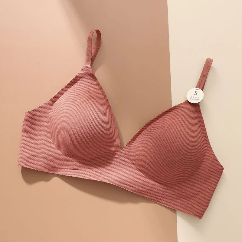 Push Up Bras For Women Non-wire Brassiere Soft Comfy Letter Straps Top Sexy Lingerie U-shaped Back Seamless Underwear Intimates