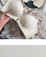 Summer Nouvelle Tendance! Soutien-Gorge Push Up à Fermeture Avant - Bretelles Dentelle Dos, Bralette Légère pour Petite Poitrine