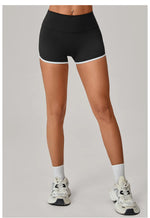 Color Blocking Patchwork Yoga Shorts Women Tight Fitting Peach Hip Lifting Sports Pants Gym Running Bike Wear Leggings