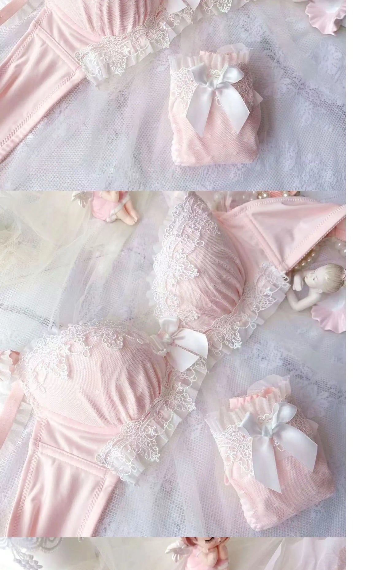 School! MOYISU Japanese Embroidery Bra Set Water Lace Thin Cup Push Up Small Chest Cute Bralette Top Teen Girls AU Summer Sale