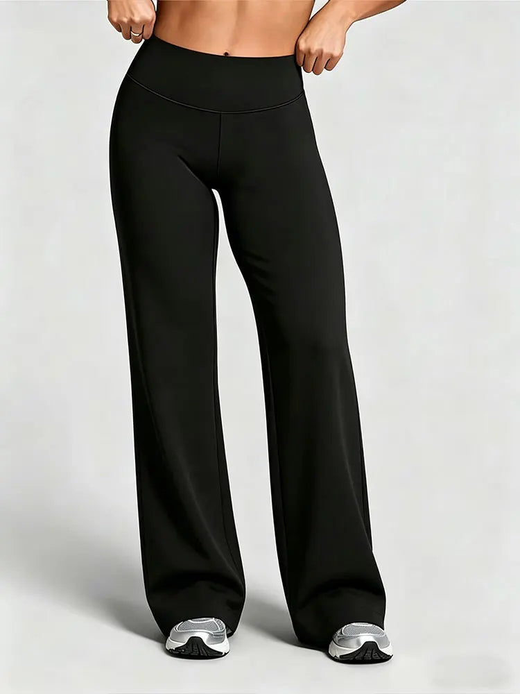 Women's Nude Feel Casual Straight Leg Pants Soft Slim Fit Wide Leg Yoga Trousers Running Gym ActiveFitness Sportswear Jeans(New)