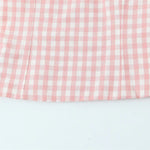 French Thin Style Sweet Plaid Camisole For Women With Lace Collar Slim Fit Semi Elastic Back Suitable For Seaside Vacations IHKJ