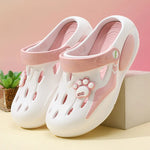 2026 Summer Sandals For Women Platform Shoes Thick Sole Cute DIY Paw Girls Street Beach Slippers Soft EVA Female Fashion Clogs