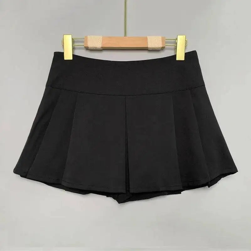 WOMENGAGA Korea Style Sexy Slim High Waist Strap A-line Half Length Skirt Fashion Women Skorts JK Sweet 2023 NewOW3W