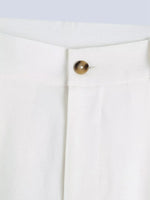 Foridol White Cotton Linen Long Pants Set Sleeveless Vest Pants Suit Office Lay Autumn Summer Wide Leg Casual Fashion Set Outfit